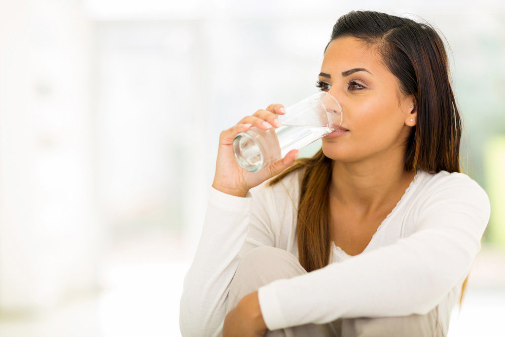 Girl drinking water